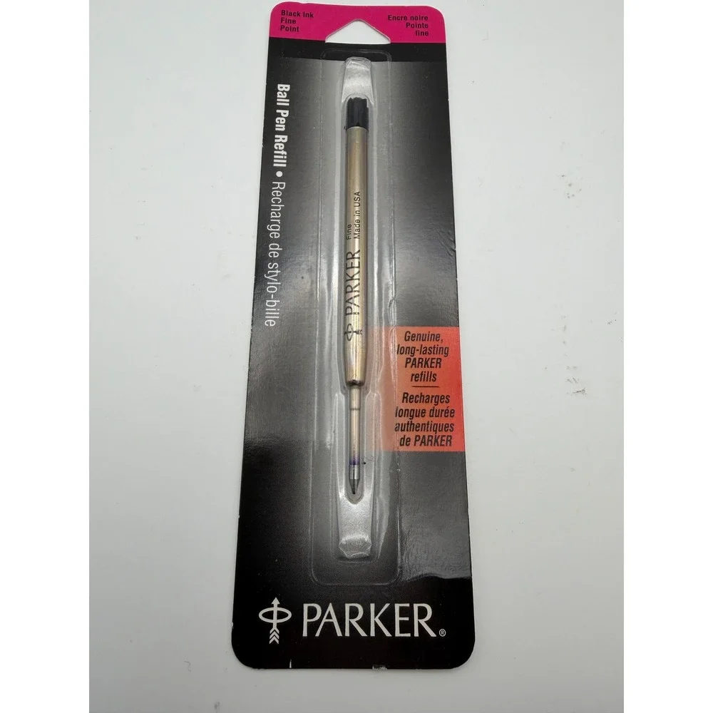 PARKER Ball Pen Refill Black Ink‎ Fine Point Genuine Long Lasting USA NOS 1996